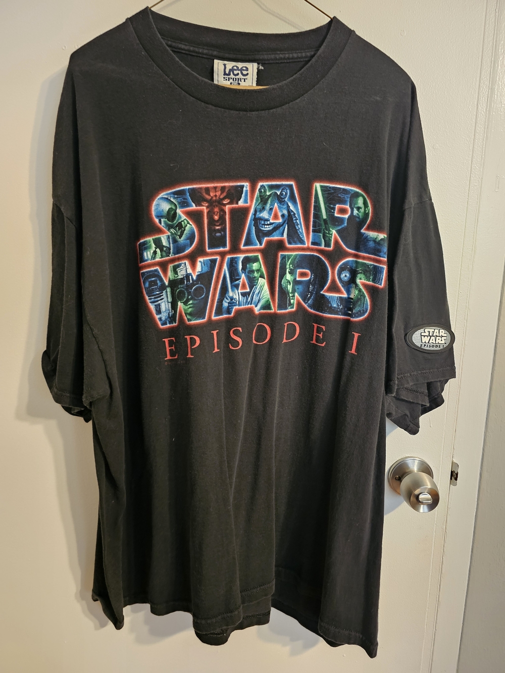 Star Wars Episode 1 Vintage Black Tee with Oval Episode I Patch